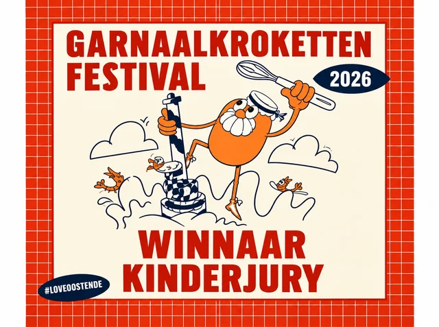 Badge Winnaar Kinderjury, Garnaalkroketten Festival Oostende 2026