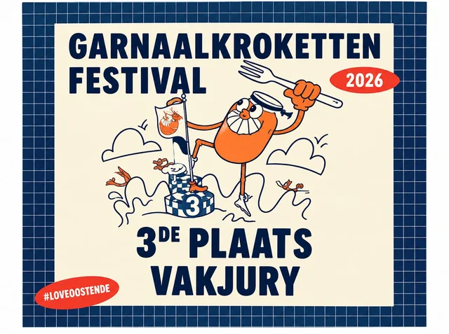 Badge 3de plaats Vakjury, Garnaalkroketten Festival Oostende 2026